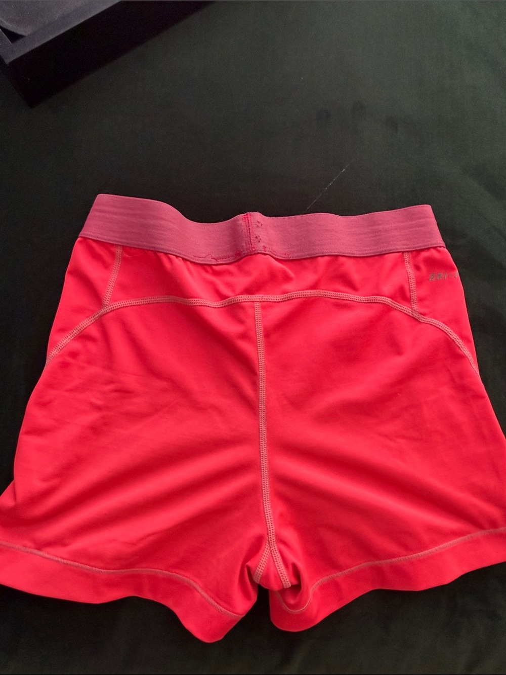 Nike Pro Women's Bright Coral Bike Shorts - Picture 2 of 3
